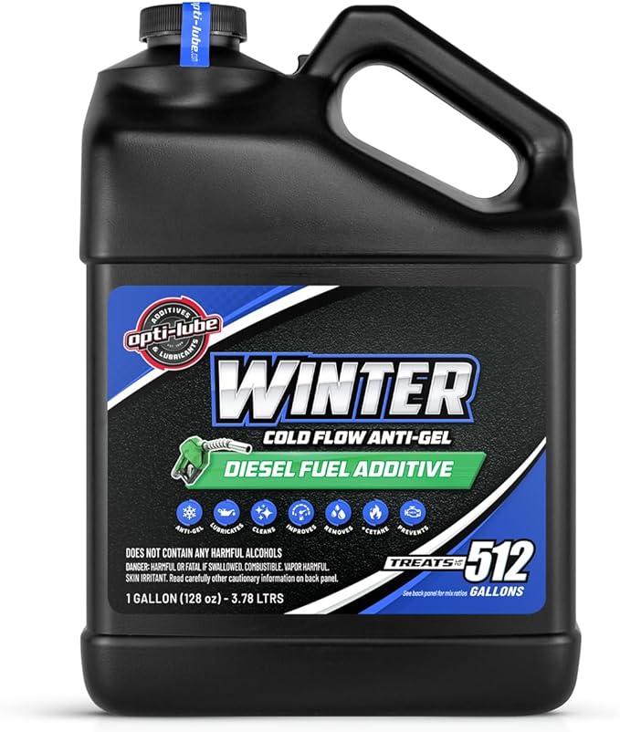 Opti-Lube Winter Formula Anti-Gel Diesel Fuel Additive: Gallon (1 Gallon (Treats 512 Gallons))