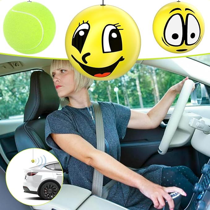 Garage Parking Aid Ball, Parking Guide System for Car Accessories, Stop Indicator, Parking Assist Ball, Aid-Parking Kit, Garage Car Stopper, Pack of 2