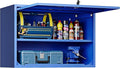 Metal Wall Storage Cabinet 22'' Tall Wall-Mounted Steel Garage Cabinet Adjustable Shelf Wall Shelf Metal Garage Locker Storage Rack Small Tool Chest Trailer Assembly Required