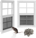 NeatiEase Upgraded Shed Windows 2 Pack, 12" x 18" Windows with Tempered Glass and Stainless Steel Screen for Shed, Chicken Coop, Playhouse, Household, Garage(White)