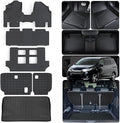 Floor Mats & Trunk Mats for 2011-2017 Honda Odyssey, TPE All Weather Protection 3 Rows Car Floor Liners with Cargo Liners Covering The backrest Accessories