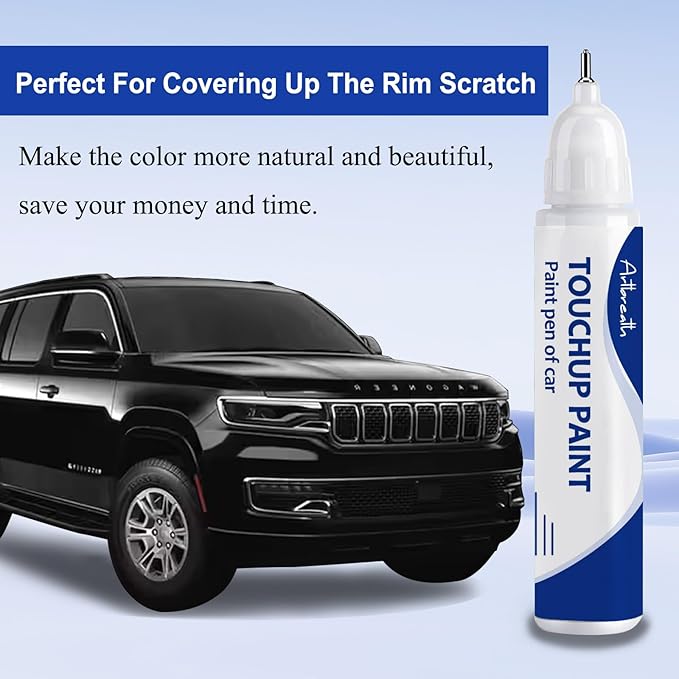 Diamond Black Crystal(PXJ/KXJ) Touch Up Paint for JEEP-Exact Match–Chips and Nicks Car Paint Scratch Repair Kit Automotive Paint Pen for Wrangler-JK/Commander/Compass/Grand-Cherokee/Renegade
