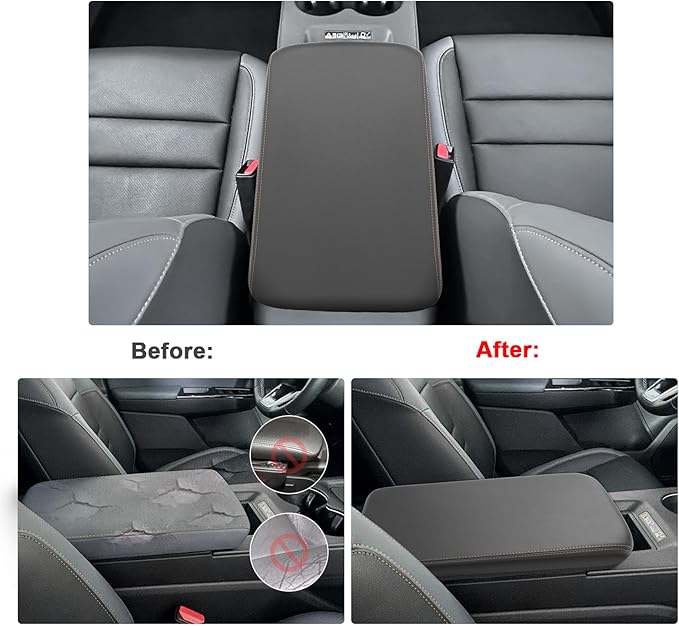 SXCY for 2024 2025 Honda Prologue Armrest Cover [Thin Cover] 2024 2025 Prologue Center Console Cover for 2024 2025 Honda Prologue Console Cover 2024 2025 Prologue Accessory (Brown)