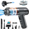 2-in-1 Car Vacuum&Air Duster,80W/16kpa/12KRPM/30 Mins,High Powerful Dust Cleaner Portable Cordless Vacuum Pro,Compressed Air Blower,Lightweight Rechargeable Handheld Mini Vacuum for Car/Home/Office