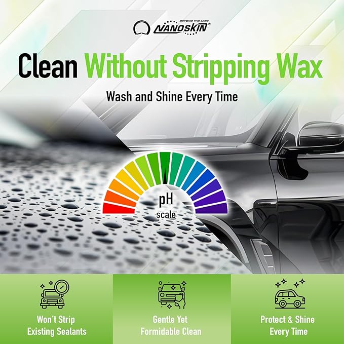 Nanoskin BUBBLE BATH Foaming Car Wash Shampoo 16 Oz. - Works with Foam Cannon, Foam Gun, Bucket Washes, Car Soap for Pressure Washer | For Car, Truck, Motorcycle, RV & More | Green Apple Scented