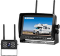 7 Inch Wireless RV Backup Camera System for Truck/Trailer/Camper/Bus, 1080P Dual/Quad Split Screen with DVR, Clear Night Vision, Support 4 Cameras, IP68 Waterproof Digital Wireless System