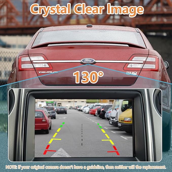 OE Backup Camera Compatible with Ford Taurus/Taurus Sho/Taurus Police 2013-2019 | Rear View Reverse Park Assist Camera | Replaces EG1Z-19G490-A, DG1Z-19G490-A, 592-224, PAC251, FO1960165