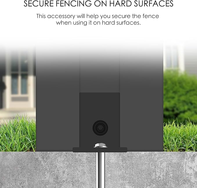 Kozyard 50" W x 48" H Privacy Screens Fence Panel Specifically for Hard Surfaces, Aluminum Post Air Conditioner Fence Panels, with Hard Surface Installation Kit for Outdoor Backyard Patio
