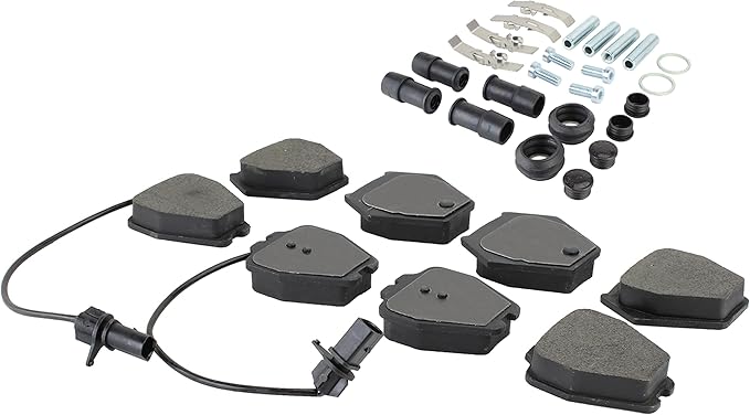 Premium Semi-Metallic Front Brake Pads (1001-0839M) Compatible with Audi Allroad Quattro 2001-2005, Audi S3 2000-2001, Audi S4 2000-2002, Volkswagen Passat 2002-2004