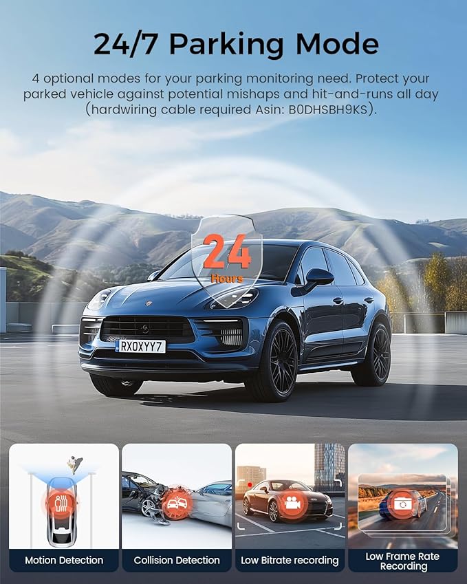 COOLCRAZY 4K Dash Cam Front and Rear with Touch Screen & STARVIS Sensor,5.8Ghz Wi-Fi,GPS,64GB Card,Night Vision Dashcam,G-Sensor,Loop Recording,App Control,24H Parking Monitor Car Camera