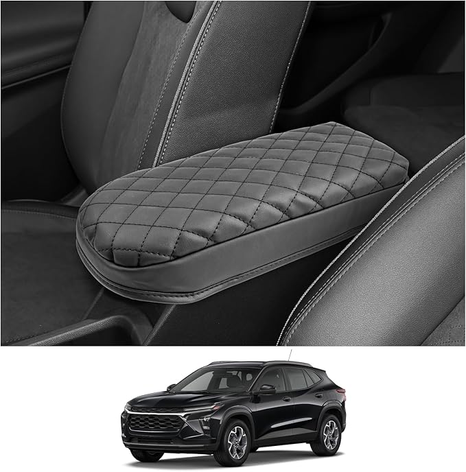 CDEFG 2024 2025 Trax Center Console Cover for 2024 2025 Chevy Trax Armrest Cover Middle Console Pad Arm Rest Cover 2024 Trax 2025 Accessories (Black)