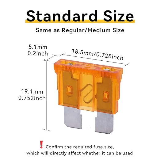 100 Pack Auto Fuses 5 AMP ATC/ATO Standard Regular Fuse Blade 5A Car Truck Boat Marine RV