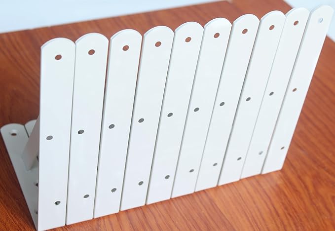 12 Pack L8 x H 6" White Heavy Duty Shelf Brackets with Screws Metal Shelf Brackets Shelf Support Angle Brackets for Shelves L Brackets Heavy Duty Floating Shelf
