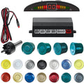 16 Color Options Parking Sensor Kit Backup Sensor Kit Reverse Sensor for Car Sensore de Reversa para Carro Adjustable Alarm Sound Professional Safety System（Green）