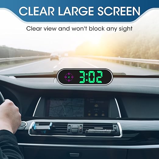 GPS Digital Speedometer for Car MPH, Universal HUD Speed Meter with LED Large Font & USB Cable, Plug and Play for Truck Motor SUV Golf Cart All Vehicles (Contain Car Charger Adapter)