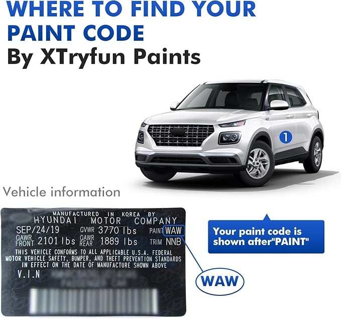 Black Noir (NKA/S3B) Touch Up Paint Compatible with Hyundai, DIY Car Paint Scratch Repair, Automotive Paints, Quick & Easy Fix Scratch Repair for Tucson/Elantra/Venue/Santa Fe/Ioniq
