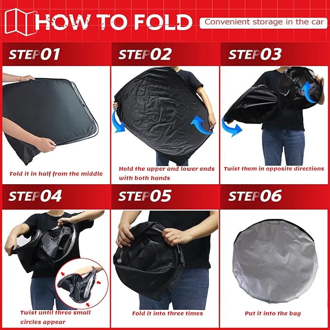 KAYZT Windshield Sun Shade for 2015-2019 Hyun-dai Sonata Foldable Sunshade Front Window Custom Fit Car Accessories
