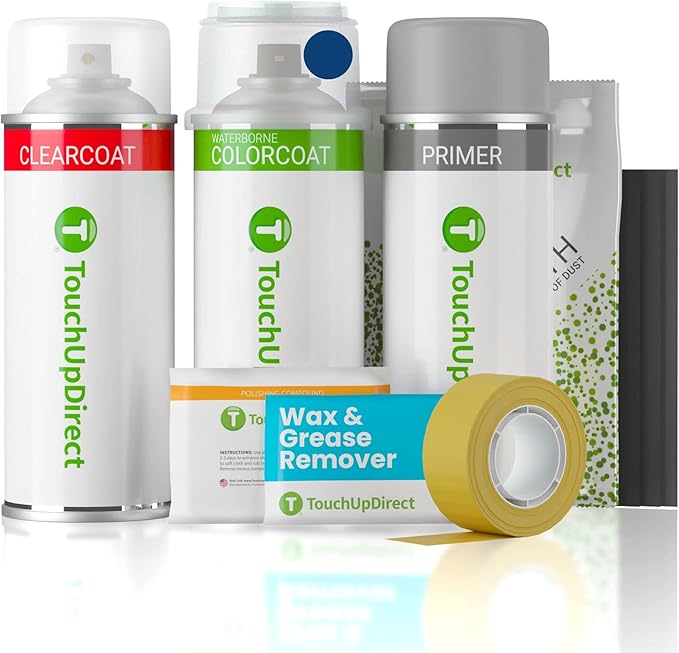 TouchUpDirect 8W6 Parisian Night Pearl Compatible with Toyota Exact Match Touch Up Paint Aerosol - Platinum Kit