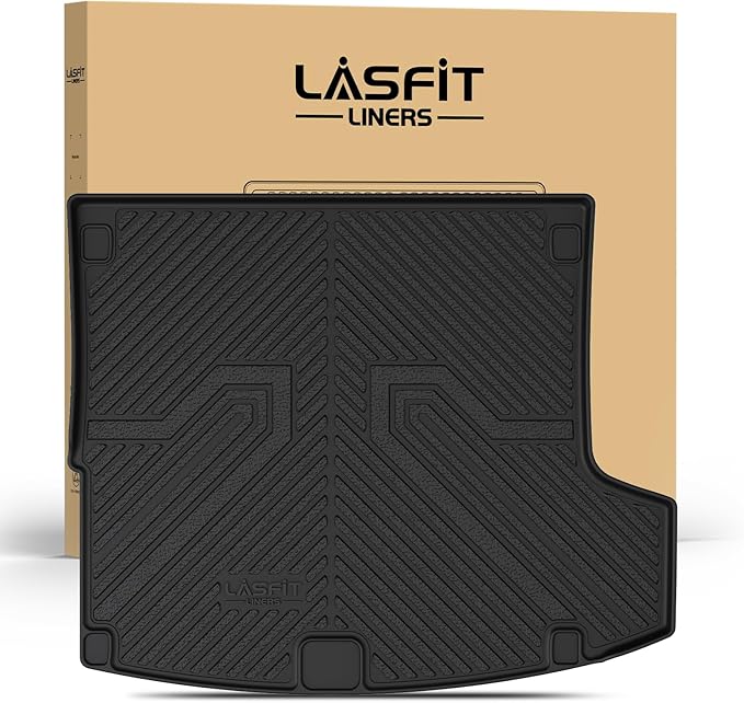 LASFIT Trunk Mat for Acura RDX 2025 2024 2023 2022 2021 2020 2019, All Weather TPE Cargo Mats Custom Fit Cargo Liner Front & Rear Trunk Liner, Black, Easy to Clean