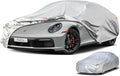 Kayme 6 Layers Car Cover Waterproof All Weather for Automobiles, Outdoor Full Cover Rain Sun UV Protection, Universal Fit for Porsche 911 996 997 991 992, Chevrolet Corvette, Acura NSX (178-185 inch)