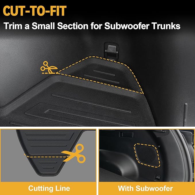 Floor Mats Set for 2022-2025 Hyundai Tucson Gas, Full Coverage All Weather Floor Mats Cargo Mat with Backrest Protectors & Door Sill Guards for Tucson Accessories(Not fit Hybrid)