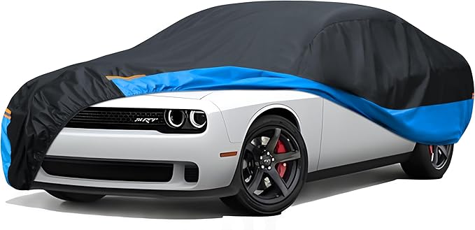 Car Cover Waterproof All Weather Outdoor Windproof Dustproof UV Protection Fit Coupe BMW 6 Series/7 Series/i7,Chevrolet Bel Air/Chevelle,Dodge Challenger etc.
