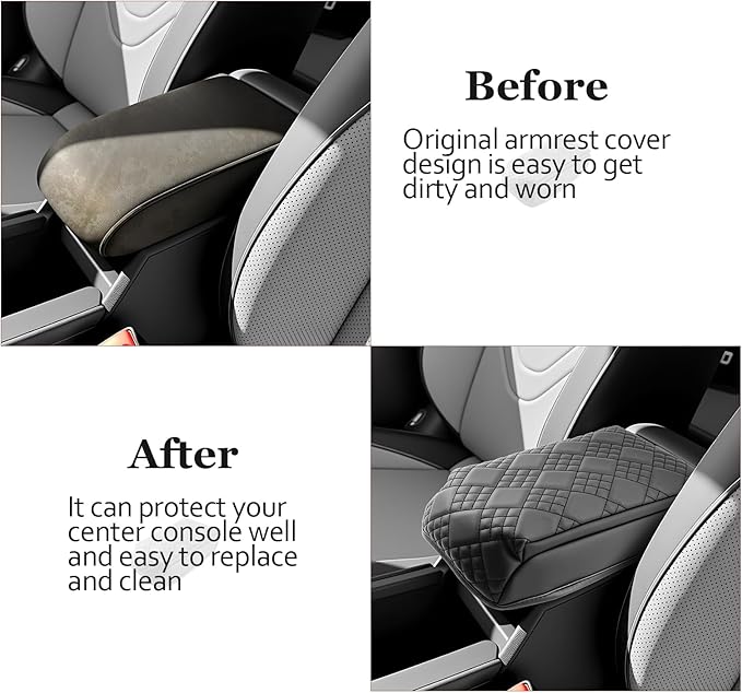 SKTU for 2025 VW Tiguan Center Console Cover for 2025+ Volkswagen Tiguan (S/SE/SE R-Line Black/SEL R-Line) Armrest Cover VW Tiguan 2025 Accessories 2025 Tiguan Console Cushion (Thickened)