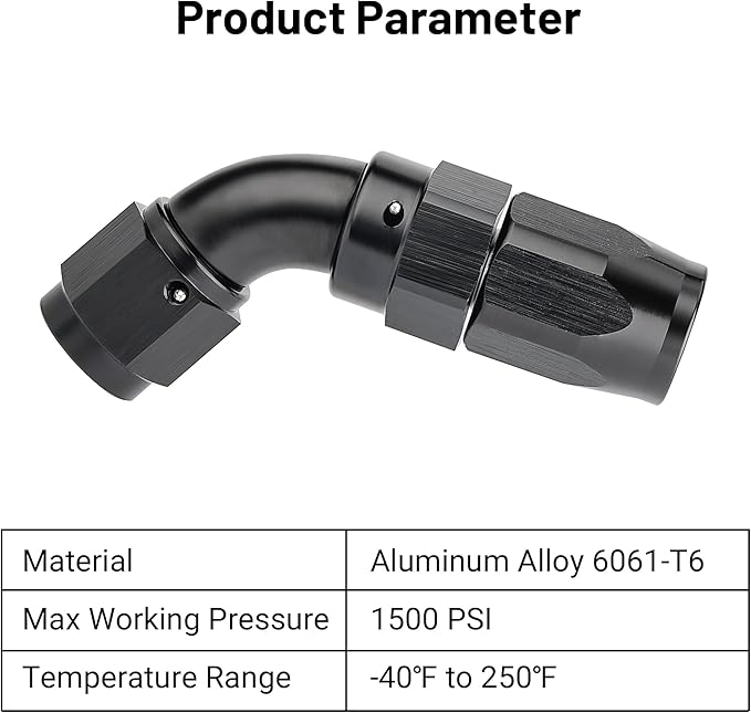 EVIL ENERGY 4AN 60 Degree One Piece Full Flow Hose End Fitting Swivel For CPE Braided Hose