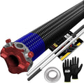Garage Door Torsion Spring 262x2x38 for Left Side of Garage Door with Winding Bars, 1" Steel Bearing, and Gloves Heavy Duty Precision E-Coating 5-Year Warranty Minimum 30,000 Cycles (Red Cone)