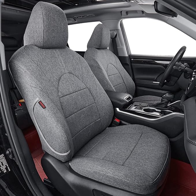 coverdream Custom Seat Covers Compatible with Select Toyota Camry Hybrid XLE,Hybrid XSE 2018 2019 2020 2021 2022 2023 Models (Gray,Full Set)