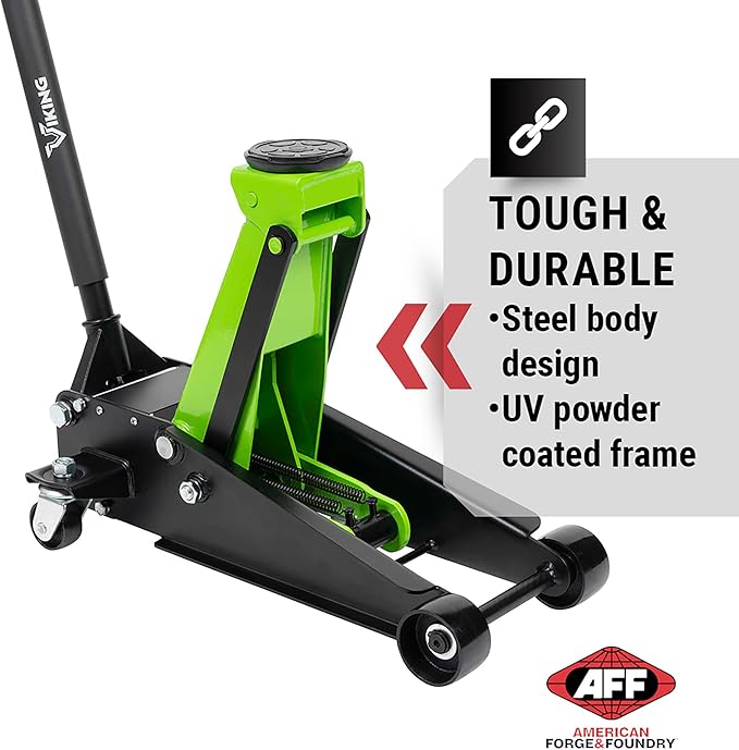 AFF Viking 3.5 Ton Floor Jack - Lightning Lift Hydraulic Car Jack - Heavy Duty