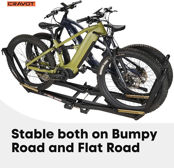 MagRack X2 Hitch 2 Ebike Rack, 150 lbs Capacity Electric Bike Carrier with 2 Arms, Foldable Bike Racks for Tow Hitch Up to 3.5-in Fat Tire 2" Receiver w/Lock