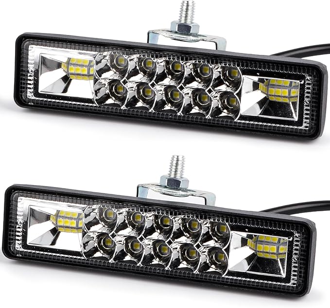 LIGBT 2PCS LED Light Bar 5.7 Inch Slim 60W Led Driving Lights Waterproof Driving Fog Light Flood Spot Beam Combo LED Work Lights for Jeep Truck Boat Car UTV ATV