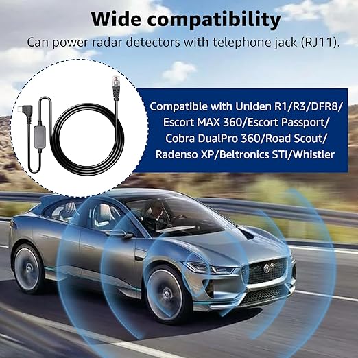 USB-C to RJ11 Plug Cable,Radar Detector Cable for Uniden R1 R3 R7 Escort MAX360 MAX 360c IX IXc Beltronics Cobra Passport 9500i Radenso XP etc(6.56FT)