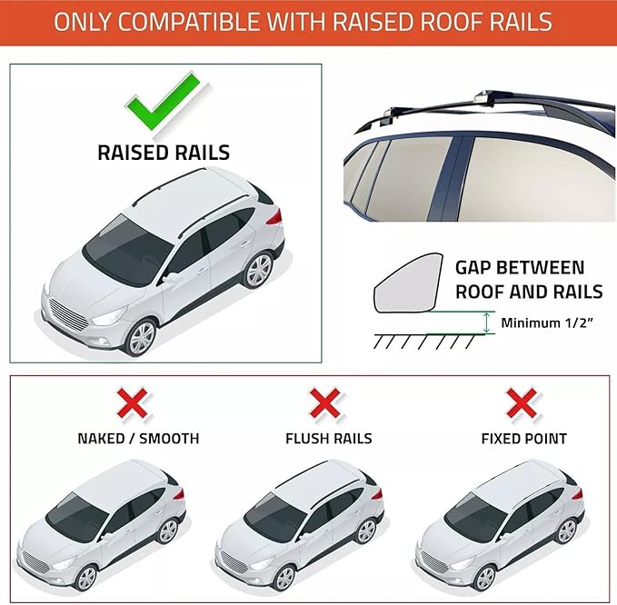 Roof Racks Cross Bars for Subaru Outback Wilderness 2021 2024 Roof top Cargo Box Tent Bike Kano Basket Carrier Gray Aluminum