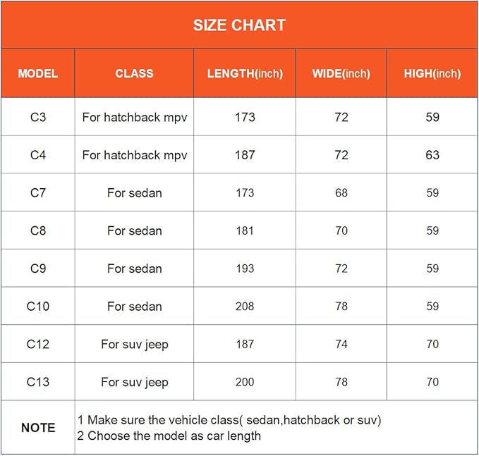 Kayme Car Covers for Automobiles Waterproof All Weather Sun Uv Rain Protection with Zipper Mirror Pocket Fit Dodge Charger/Challenger, Lincoln Mkz/Mks/Continental,Cadillac etc.(194 to 208 Inch) 3XXL