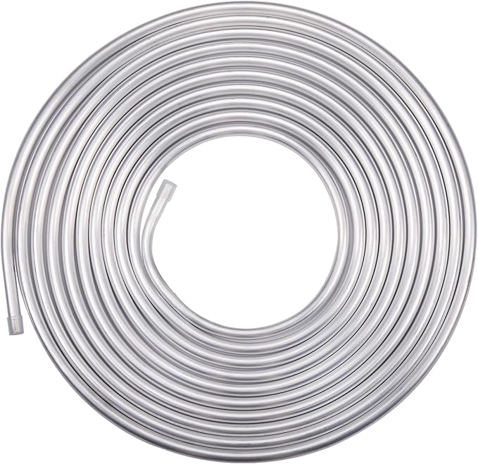 5/8" OD Aluminum Hard Fuel Line Hardline Tube Tubing Coil 10 Feet Roll