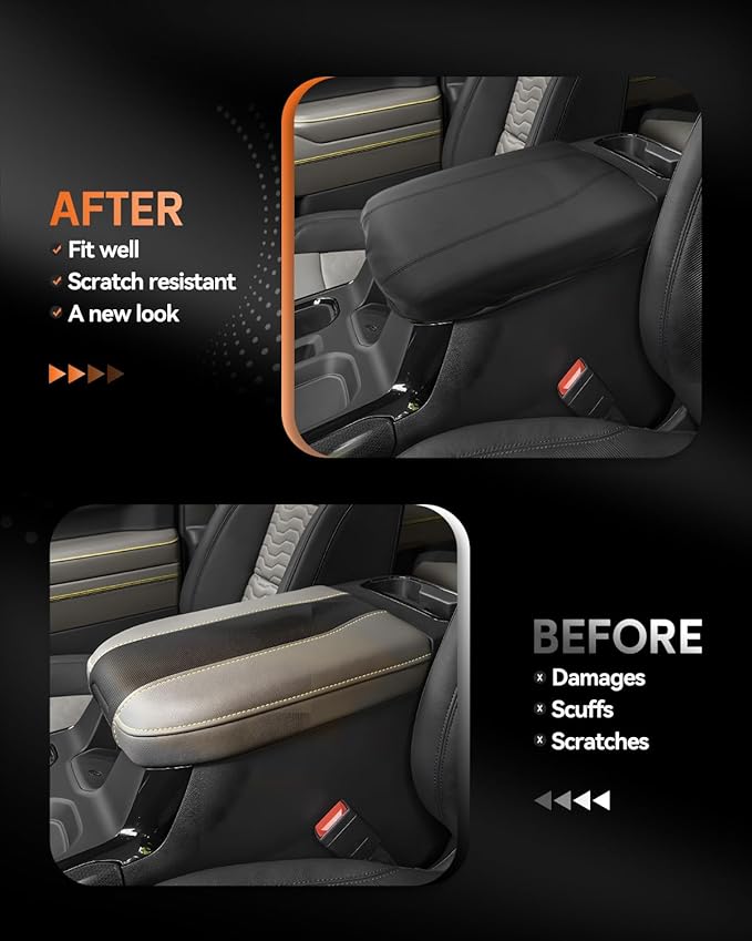 CDEFG for 2024 2025 2026 GMC Sierra EV Center Console Cover Armrest Box Cover Sierra EV Accessories Console Arm Rest Protector