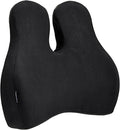 Lumbar Support Pillow for Office Chair and Car Seat - Memory Foam Back Cushion Improve Sitting Posture & Back Pain Relief, Lumbar Support Cushion with Adjustable Strap & Non-Slip