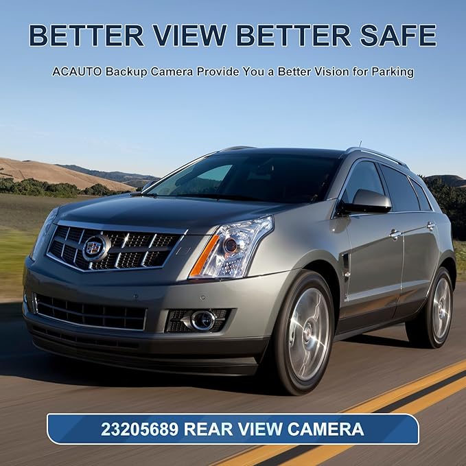 Rear View Backup Camera Fit for Cadillac SRX 2010-2016, Reversing Parking Assist Camera OE Replacement 20910350 15926122 22915398 (6 Plug pin Holes)