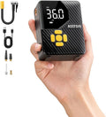 AstroAI L7 Mini Tire Inflator Portable Air Compressor,150 PSI Cordless Car Tires Air Pump with LED Lights&Pressure Gauge,Auto Shut-Off - Tire Pump for Auto,Motorcycle, Bicycle, Ball Yellow