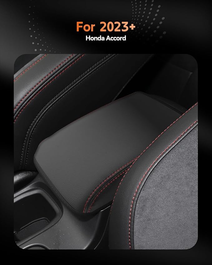 CDEFG for Subaru WRX 2024-2025 Center Console Cover Armrest Box Cover for WRX (Premium, Limited, tS, GT) 2024 2025 Accessories Console Arm Rest Protector Red Line-Only Fit 6 Speed Manual