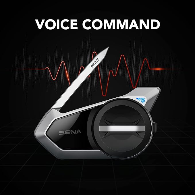 Sena 50S Motorcycle Jog Dial Communication Bluetooth Headset w/Sound by Harman Kardon Integrated Mesh Intercom System Premium Microphone & Speakers
