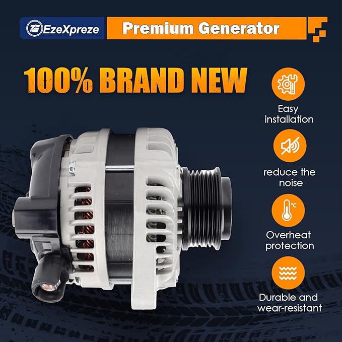Ezexpreze Alternator Fit for Honda Odyssey 3.5L V6 2014-2017,130Amp CW,OE#11775 31100-RV0-A11 400-52718R