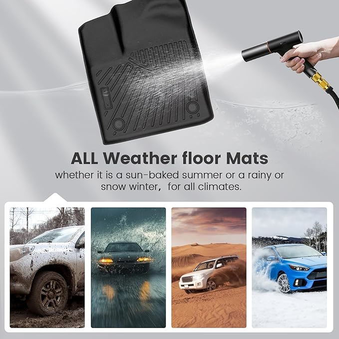 KMF Custom Fit Floor Mats for KIA K4 2025 Accessories, K4 Car Mat All Weather TPE Waterproof Car Floor Liners - Front & Rear 2 Row, LX, LXS, EX, and GT-line Turbo Anti-Slip Deep Grooves Car Mats