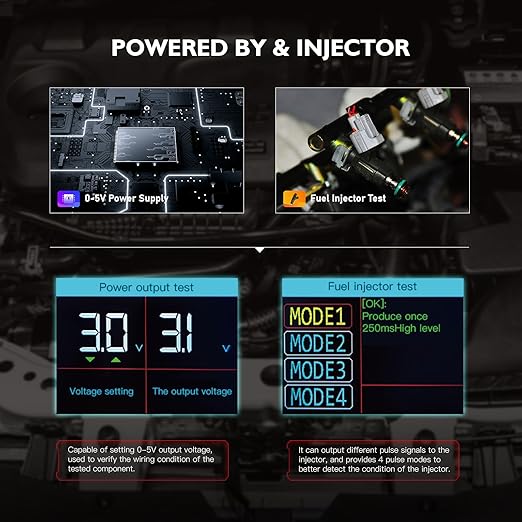 P200 Power Circuit Probe Kit - Automotive Circuit Tester with 2024 Online Update, 9~30V Voltage Range, Multimeter, Relay Test, Fuel Injector Tester, Activating Component, Oscilloscope Mode
