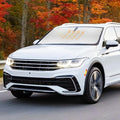 Windshield Sun Shade Car Sunshade for 2018-2025 Volkswagen VW Tiguan Accessories Windshield Sun Visor Cover for VW Tiguan Foldable Front Window Shield Protect Car from Sun Rays Heat Protection