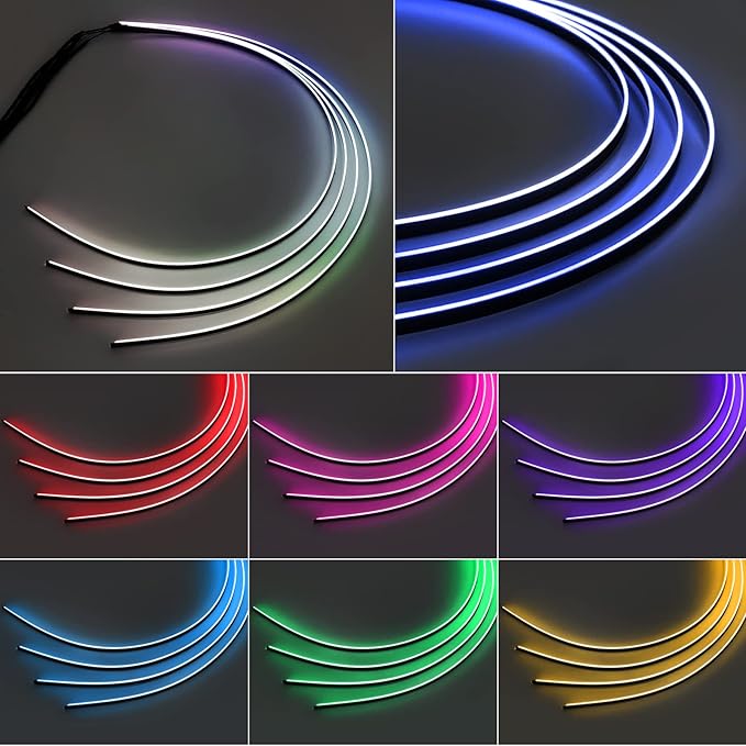 RGB Acrylic Interior Car LED Strip Light 43-inch, which fit for RGB Main Controller Connects and sub-Controller kit (not Including)