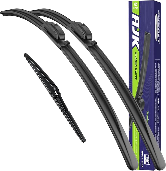 AJK Wiper Blades for Hyundai Santa Fe 2007 2008 2009 2010 2011 2012, 2 Piece All Weather OEM Quality Automotive Replacement Windshield Wiper Blades for My Car