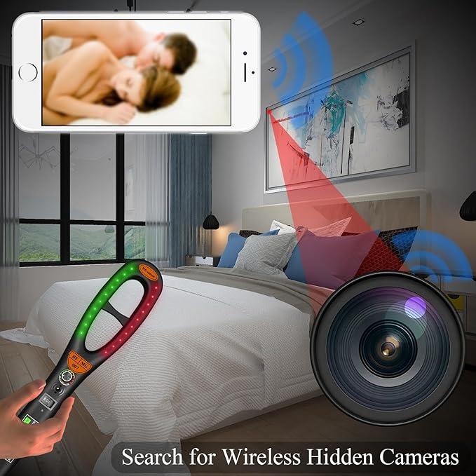 Camera Detectors, Listening Device Scanner Comprehensive Detection for Cameras, Magnetic & Bug Devices for Car, Hotel, Meeting, Travel